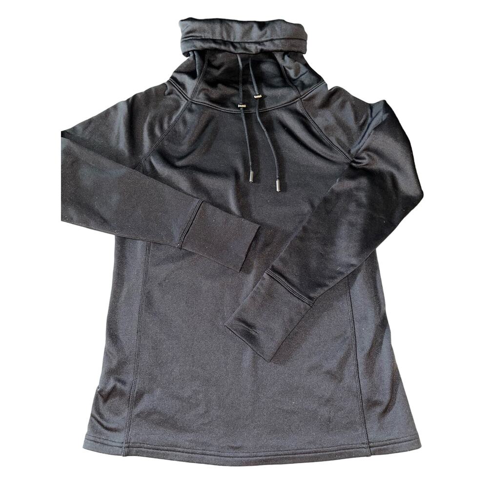 Athletica Black Cinch Popover Cowl Neck Size S Women